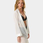 Bluebella Chiffon Kimono - Ivory - Silk Mesh Robe - Luxury Lingerie, Sexy Lingerie - Avec Amour Online Boutique