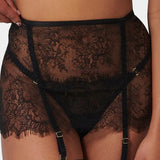 Camelia Skirt Suspender (Black)