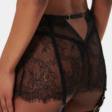 Camelia Skirt Suspender (Black)