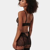 Camelia Skirt Suspender (Black)
