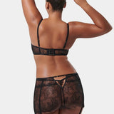 Camelia Skirt Suspender (Black)