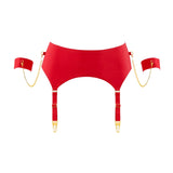 Tapage Nocturne Garter Belt with Bands (Red)