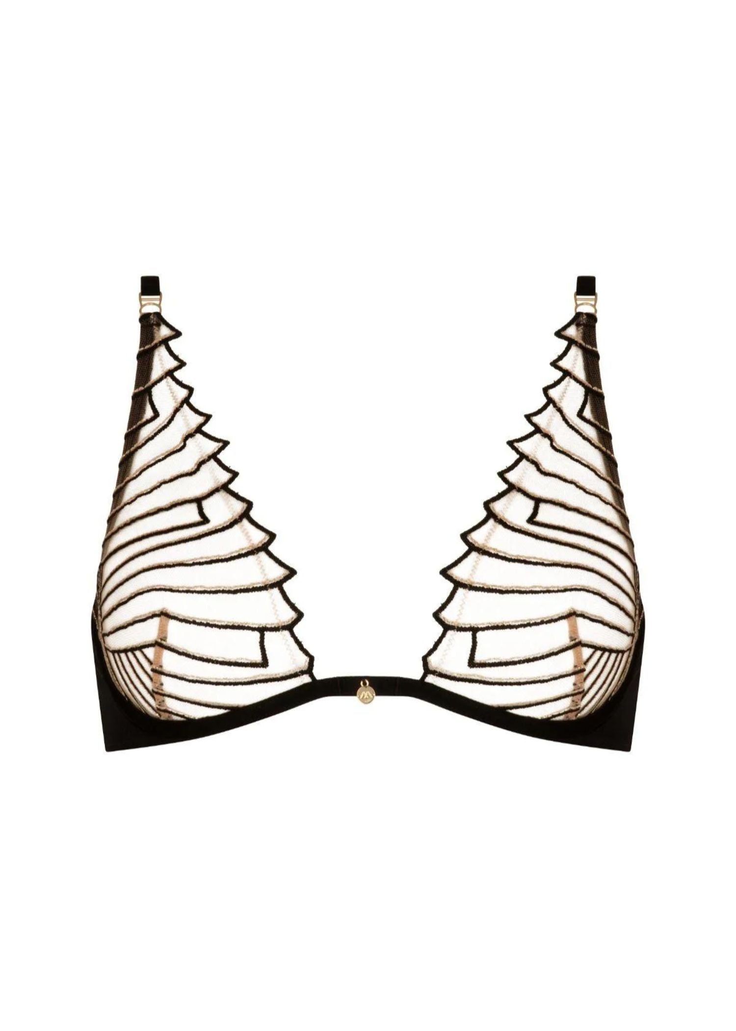 Atelier Amour COSMIC DREAM Wired Triangle Bra (Black) | Avec Amour Sexy Lingerie
