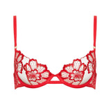 Bluebella CATALINA Wired Bra (Tomato Red/Sheer) | Avec Amour Sexy Lingerie