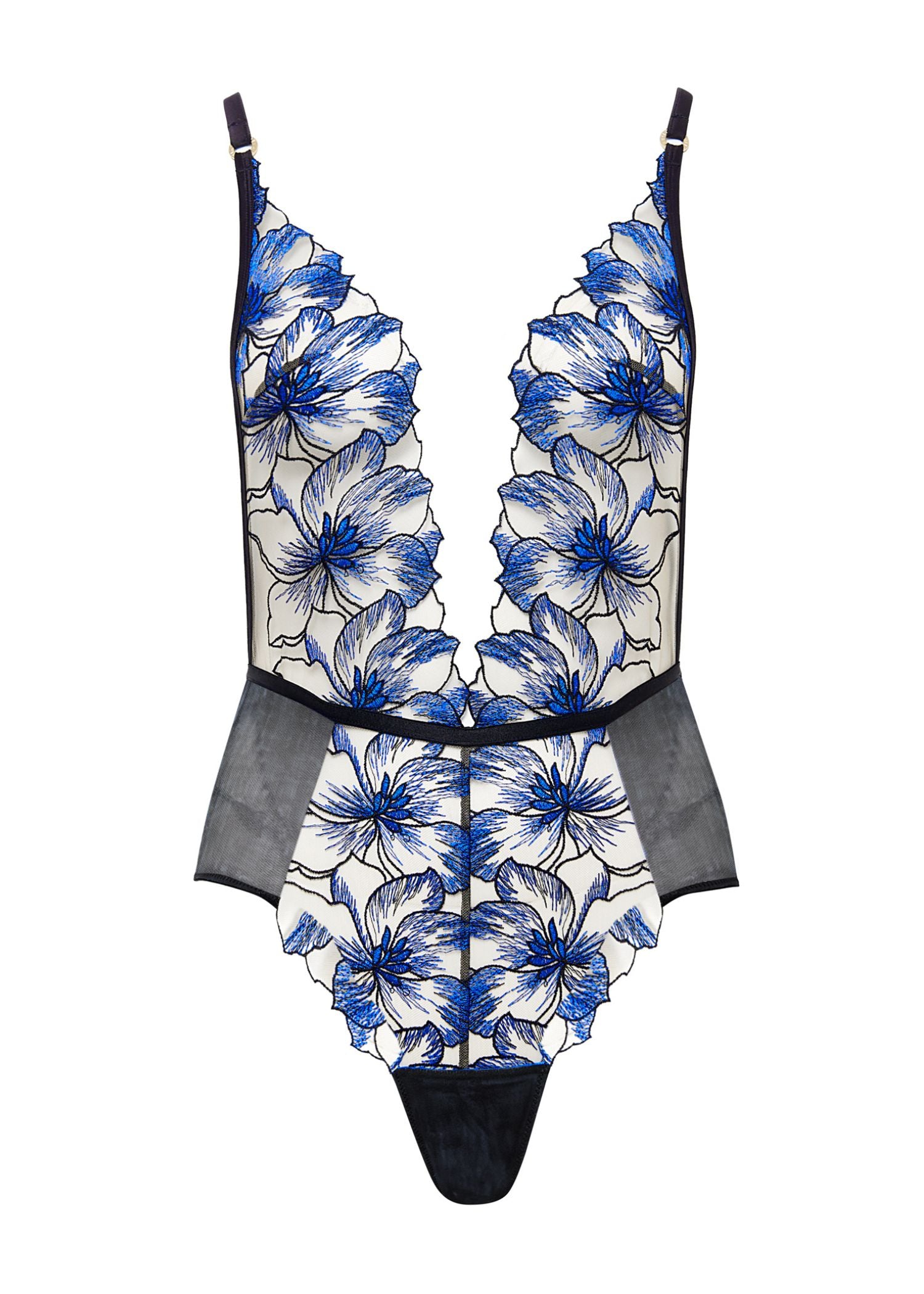 Bluebella Lyandra Soft Body (Egyptian Blue/Black/Sheer) | Avec Amour Lingerie Bluebella Lyandra Soft Body (Egyptian Blue/Black/Sheer) | Avec Amour Lingerie