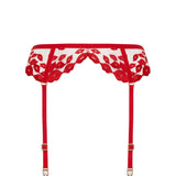 Bluebella MARIAN Suspender (Tomato Red/Sheer) | Avec Amour Sexy Lingerie
