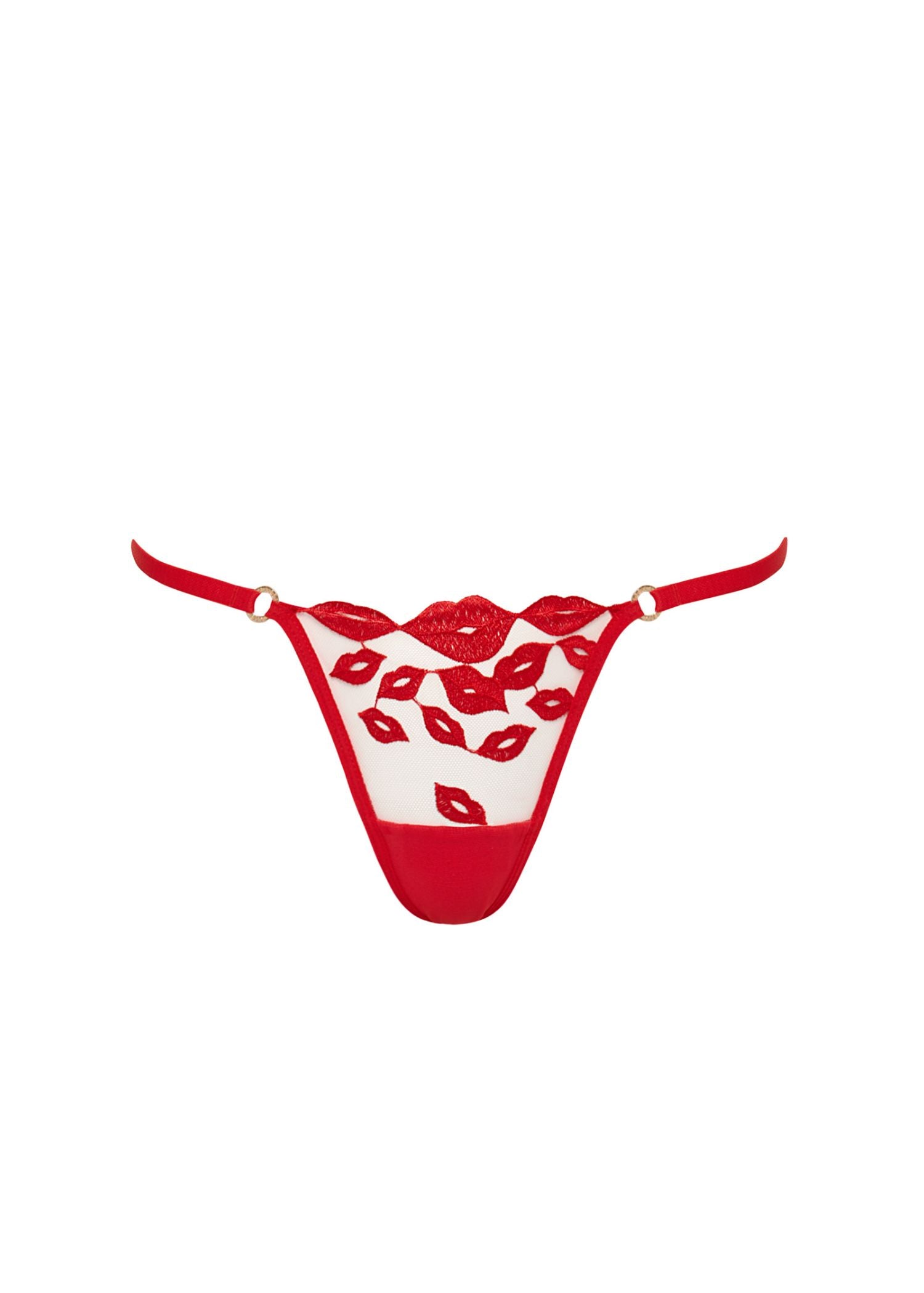 Bluebella MARIAN Thong (Tomato Red/Sheer) | Avec Amour Sexy Lingerie
