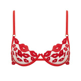 Bluebella MARIAN Wired Bra (Tomato Red/Sheer) | Avec Amour Sexy Lingerie
