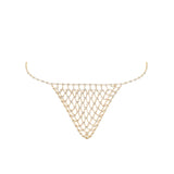 Bluebella MARLI Diamond Lattice Thong (Gold/Clear) | Avec Amour Sexy Lingerie