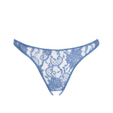 Coco de Mer HERA Open Knicker (Steel Blue) | Avec Amour Sexy Lingerie