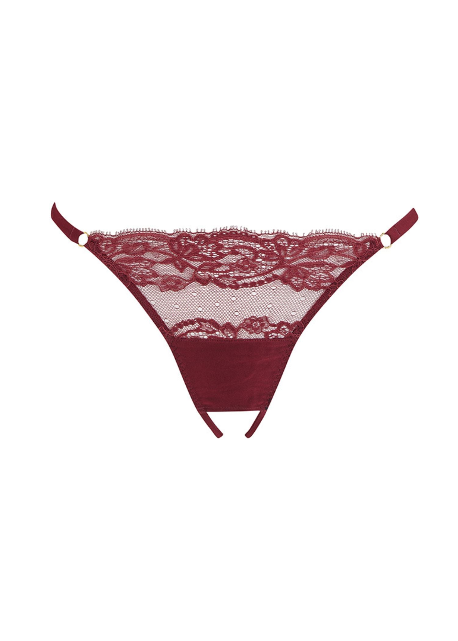 Coco de Mer SERAPHINE Open Knicker (Mahogany) | Avec Amour Sexy Lingerie