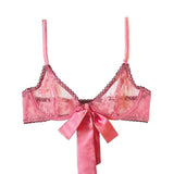 Fleur Du Mal UNTIE ME Demi Bra (Pink Cadillac) | Avec Amour Sexy Lingerie