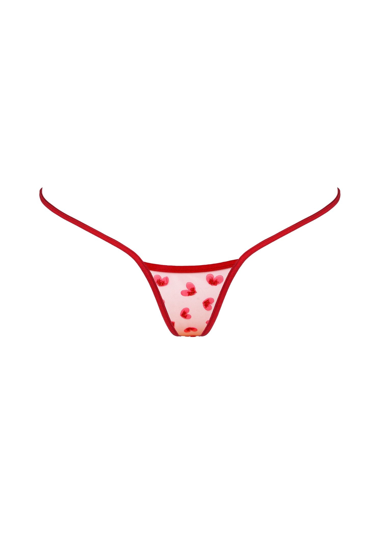 Lucky Cheeks SWEETHEARTS Sexy G-String (Red) | Avec Amour Sexy Lingerie