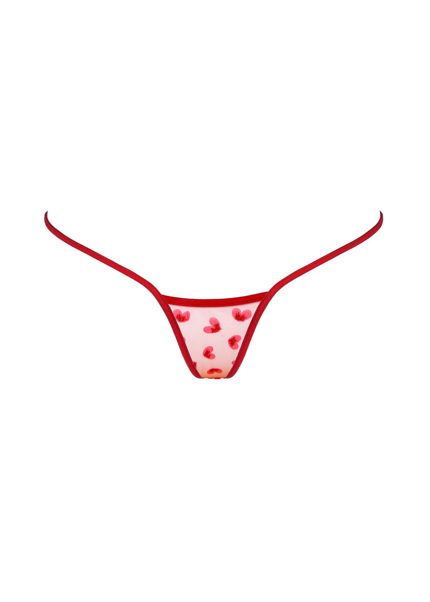 Lucky Cheeks SWEETHEARTS Sexy G-String (Red) | Avec Amour Sexy Lingerie