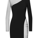 Maison Close NUIT FAUVE Long Sleeves Asymmetric Dress (Black) | Avec Amour Sexy Lingerie