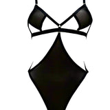 AVAM Lingerie - Diamond Open Cup Crotchless Bodysuit | Avec Amour Lingerie