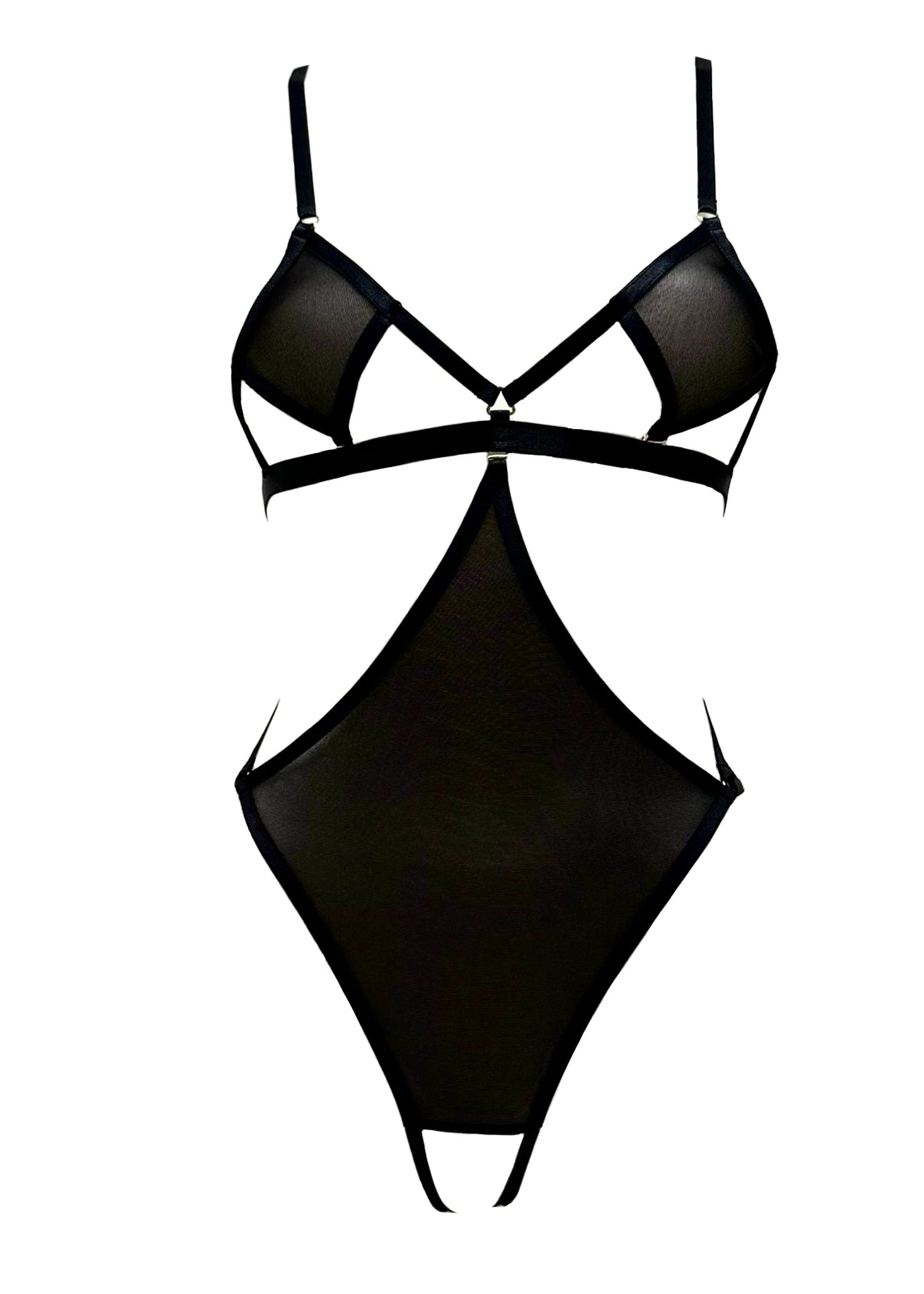 AVAM Lingerie - Diamond Open Cup Crotchless Bodysuit | Avec Amour Lingerie
