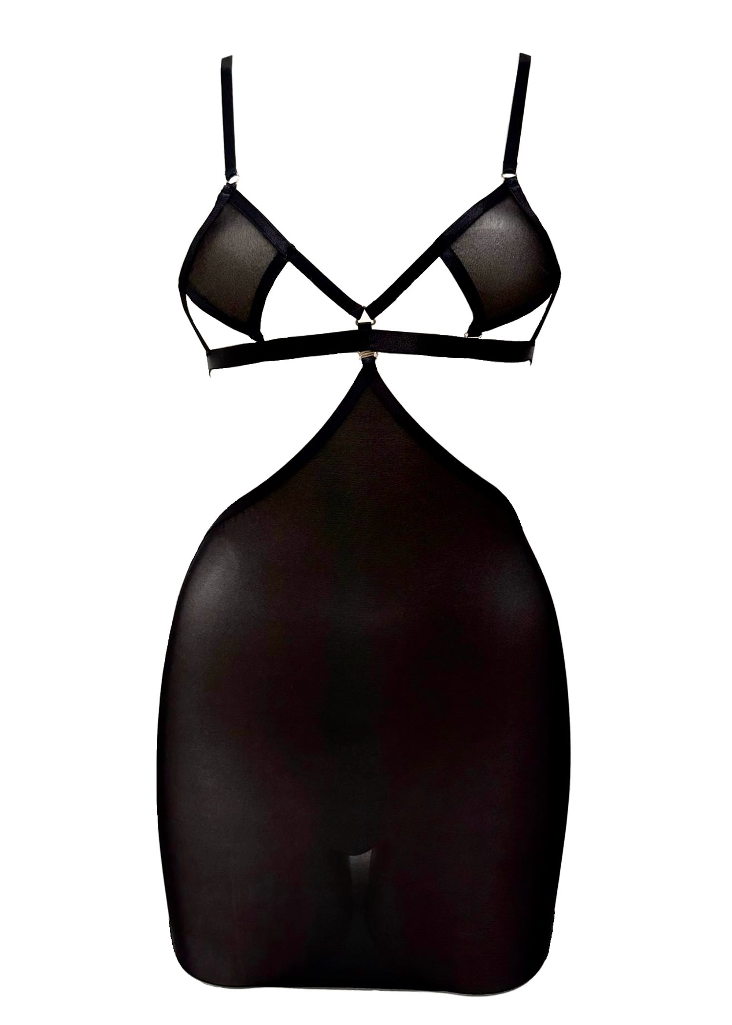 AVAM Diamond Bra & Skirt Attachment Set (Black) | Avec Amour Lingerie
