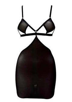 AVAM Diamond Bra & Skirt Attachment Set (Black) | Avec Amour Lingerie