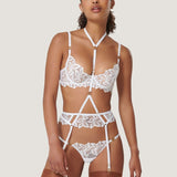Bluebella ISADORA Suspender Harness (White) | Avec Amour Sexy Lingerie