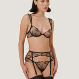 Bluebella MARABEL Suspender (Black/Sheer) | Avec Amour Sexy Lingerie