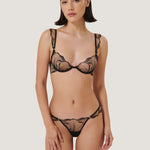 Bluebella MARABEL Thong (Black/Sheer) | Avec Amour Sexy Lingerie