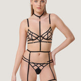 Bluebella SHIRIN Suspender Harness (Black) | Avec Amour Sexy Lingerie