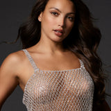 Bluebella ELSA Diamond Lattice Cami (Silver/Clear) | Avec Amour Sexy Lingerie