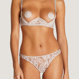 Coco de Mer AURELIA Quarter Cup Bra (Blush) | Avec Amour Sexy Lingerie