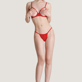 Maison Close LE PETIT SECRET Openable Thong (Red) | Avec Amour Sexy Lingerie