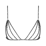 Les Fetiches - A Ton Cou Cupless Triangle Bra (Black)