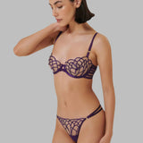 Bluebella Beatrix Thong (Purple) | Avec Amour Lingerie