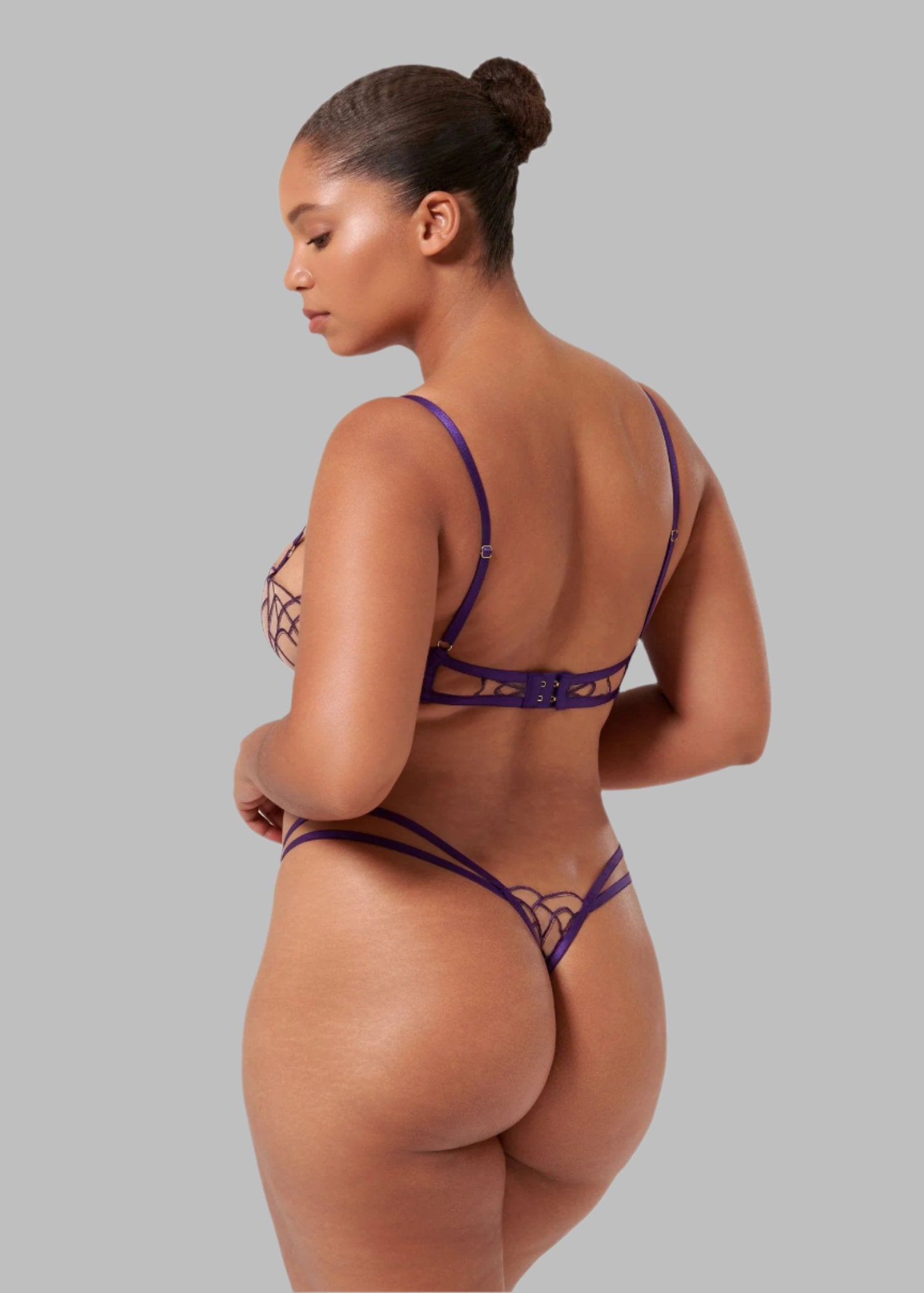 Bluebella Beatrix Thong (Purple) | Avec Amour Lingerie