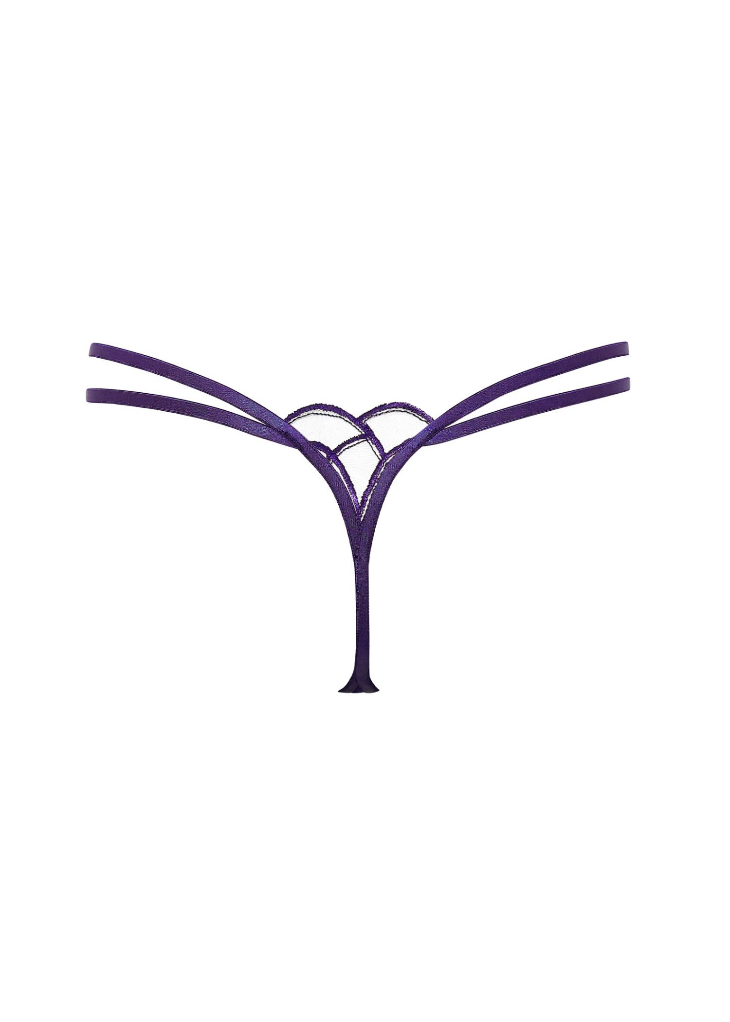 Bluebella Beatrix Thong (Purple) | Avec Amour Lingerie