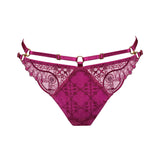 Bordelle MARI - Open Back Panty (Magenta)| Avec Amour Sexy Lingerie