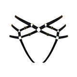 Bordelle VERO Harness Brief (Black)| Avec Amour Sexy Lingerie