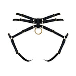 Bordelle VERO Harness Brief (Black)| Avec Amour Sexy Lingerie