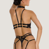 Bordelle VERO Harness Brief (Black)| Avec Amour Sexy Lingerie
