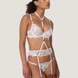 Bluebella ISADORA Suspender Harness (White) | Avec Amour Sexy Lingerie