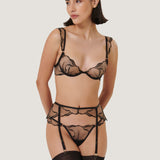 Bluebella MARABEL Suspender (Black/Sheer) | Avec Amour Sexy Lingerie