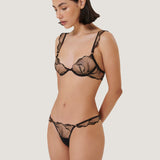 Bluebella MARABEL Thong (Black/Sheer) | Avec Amour Sexy Lingerie