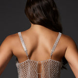 Bluebella ELSA Diamond Lattice Cami (Silver/Clear) | Avec Amour Sexy Lingerie