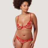 Bluebella MARIAN Panty (Tomato Red/Sheer) | Avec Amour Sexy Lingerie