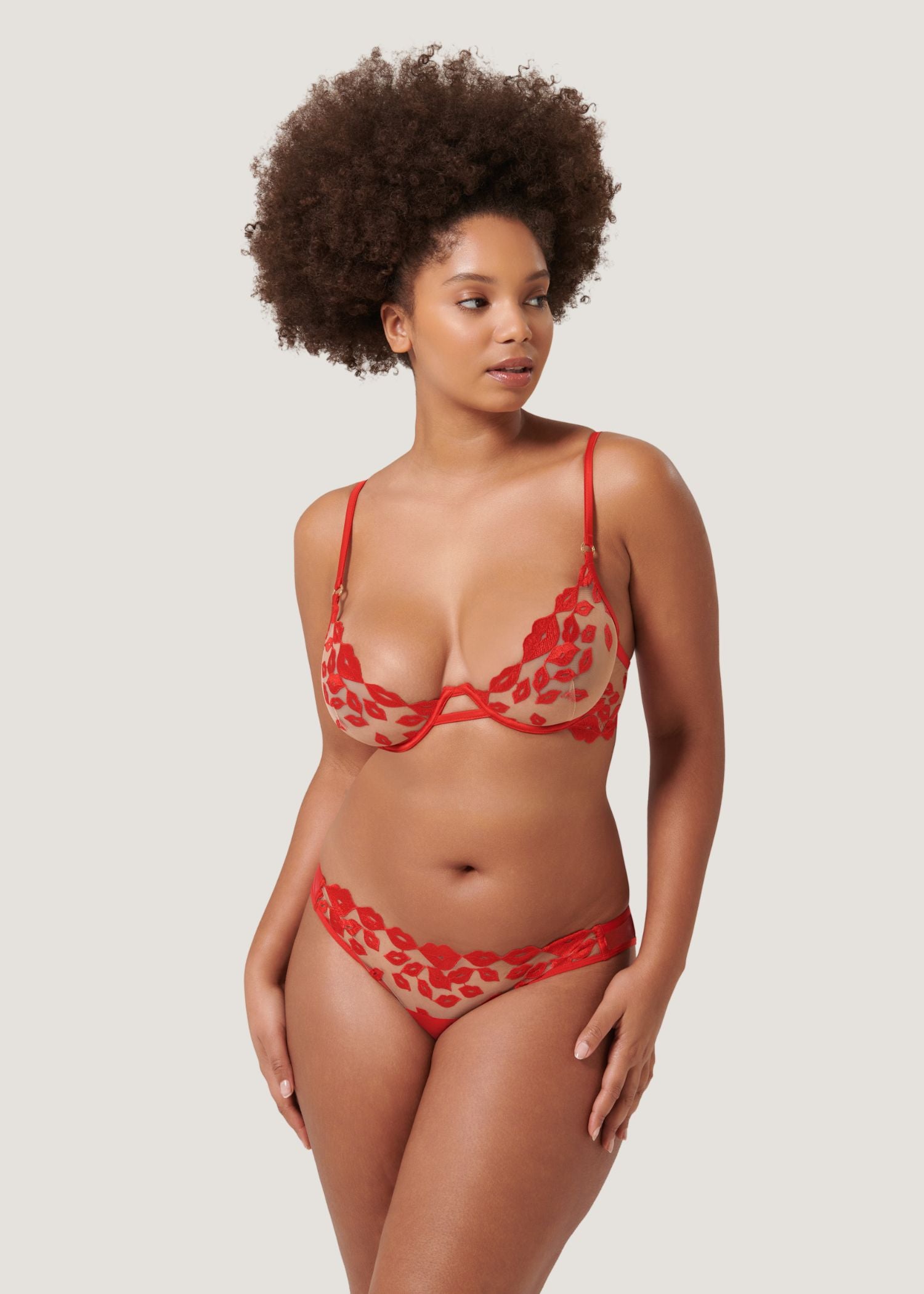 Bluebella MARIAN Panty (Tomato Red/Sheer) | Avec Amour Sexy Lingerie