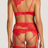 Coco de Mer MARELLA Open Suspender Knicker (Red) | Avec Amour Sexy Lingerie