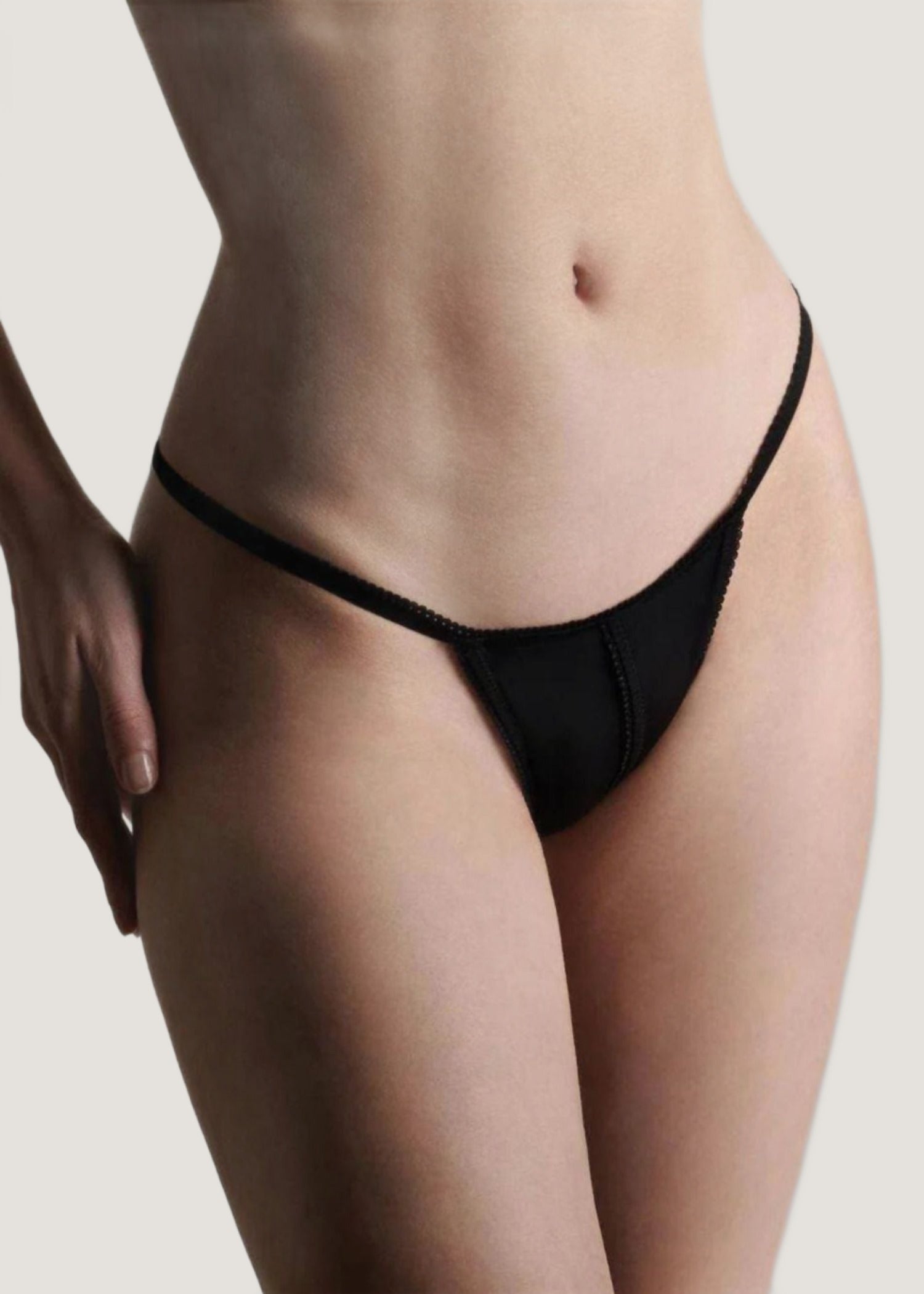 Maison Close LE PETIT SECRET Openable Thong (Black) | Avec Amour Sexy Lingerie