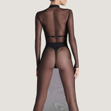 Maison Close CORPS A CORPS Midi Dress with Harness (Black) | Avec Amour Sexy Lingerie