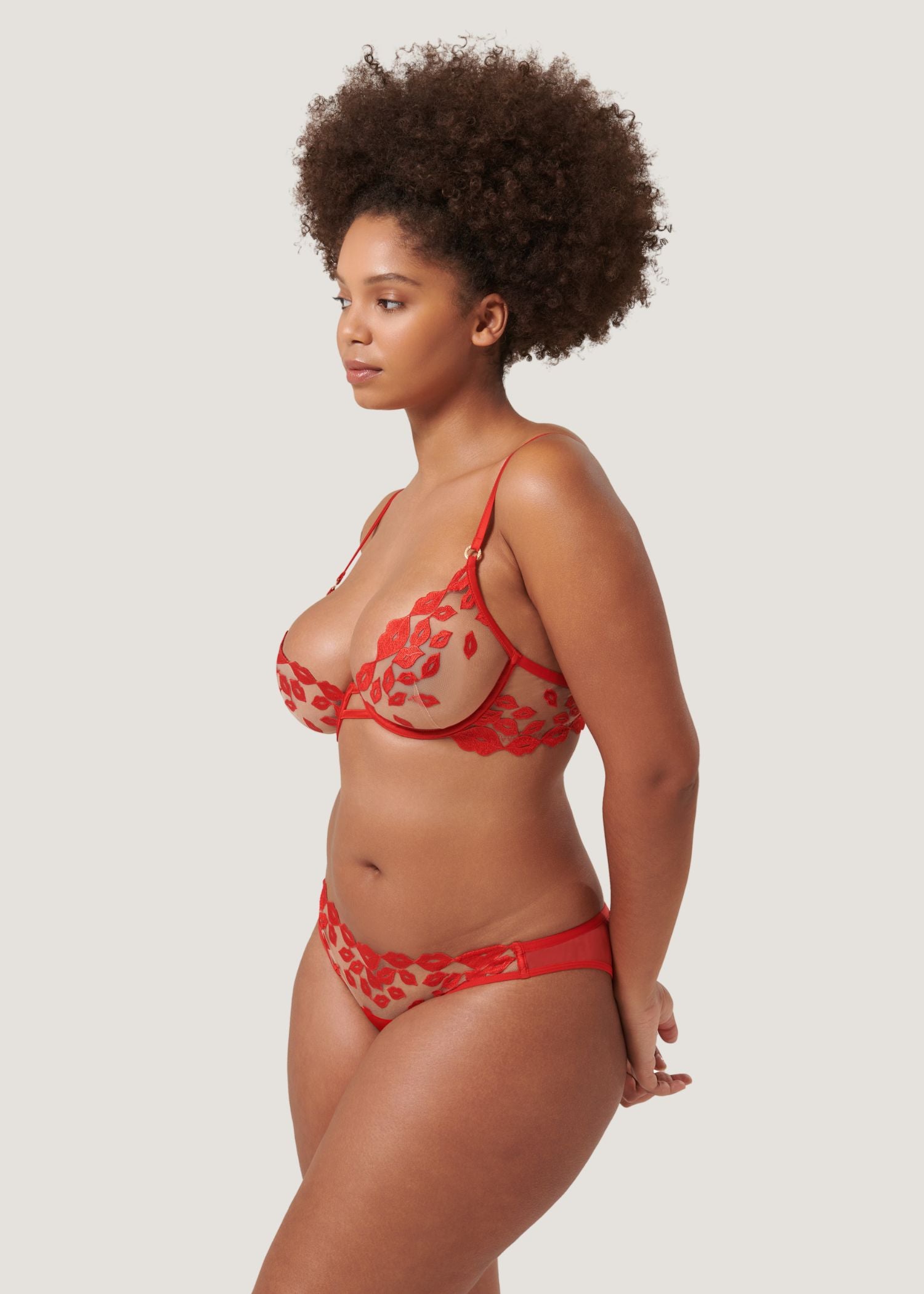 Bluebella MARIAN Panty (Tomato Red/Sheer) | Avec Amour Sexy Lingerie