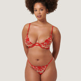 Bluebella MARIAN Wired Bra (Tomato Red/Sheer) | Avec Amour Sexy Lingerie