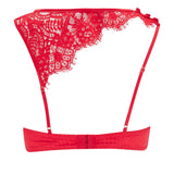Coco de Mer MARELLA Asymmetric Quarter Cup Bra (Red) | Avec Amour Sexy Lingerie